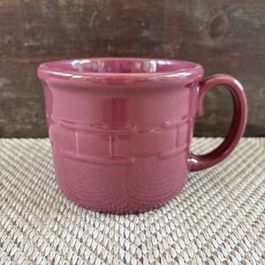 Longaberger Pottery Woven Traditions Paprika 1 Pint Crock Soup Mug